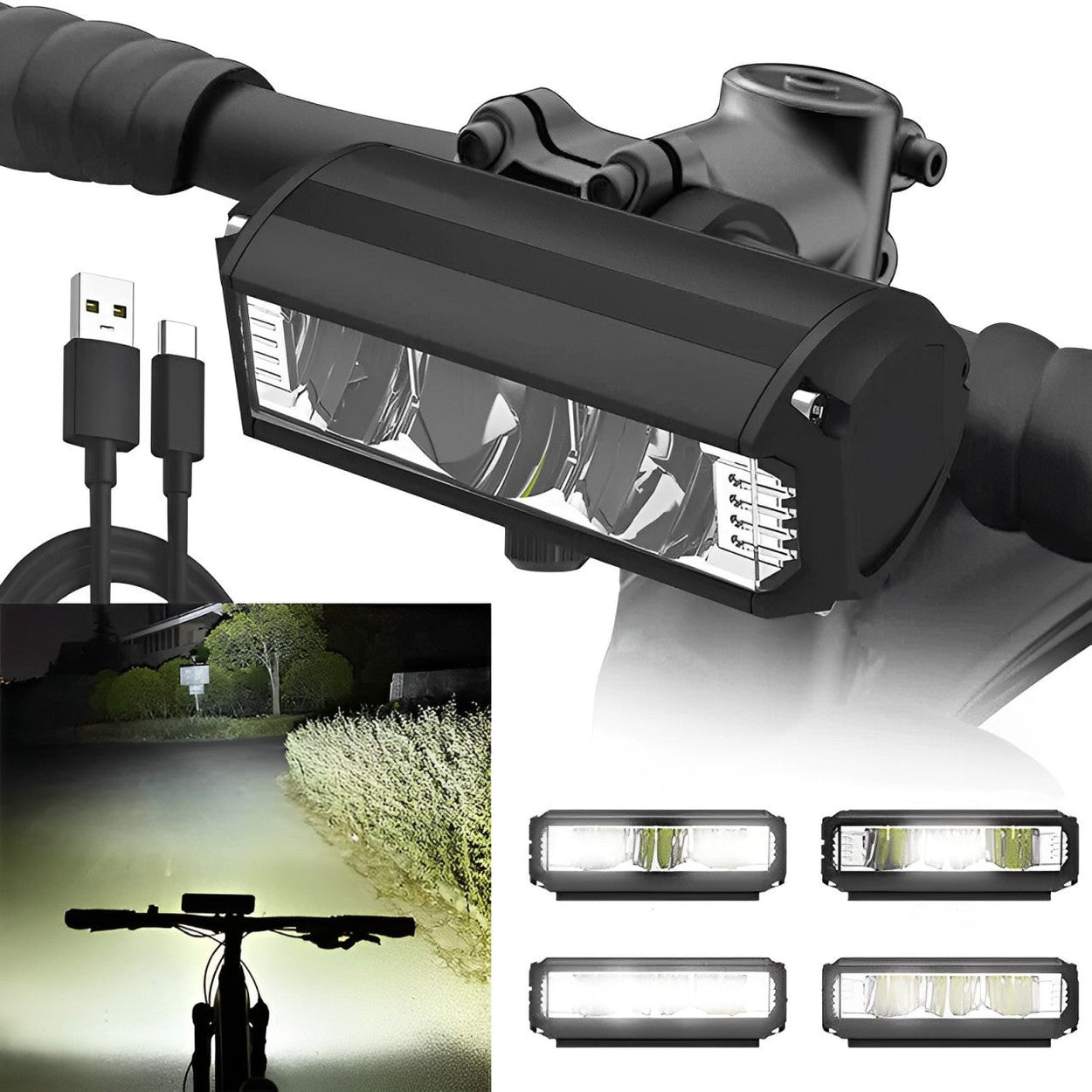 Bright Rechargeable Bicycle Front Light