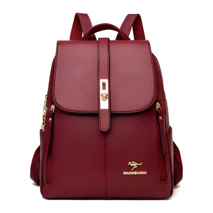 Stylish Ladies Water Resistant Leather Backpack Bag