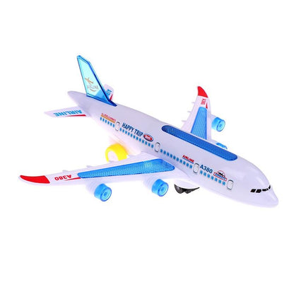 Colorful Flying Toy Plane with Sounds and Spinning Action - Pexav