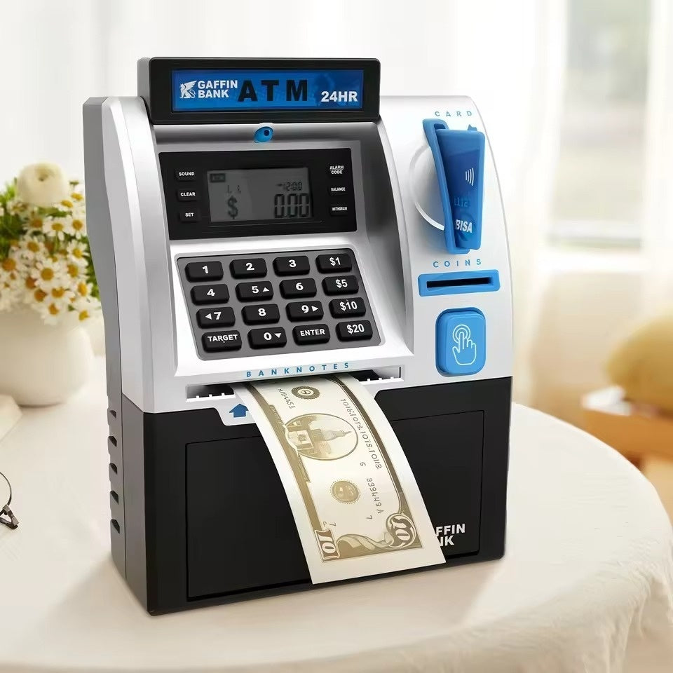 Secure Digital Coin Bank with Password and Card Reader - Pexav