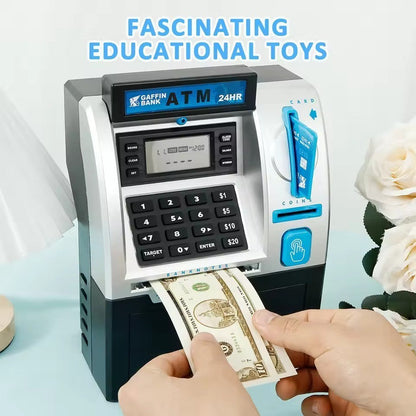 Electronic ATM Piggy Bank with Password Protection, Card Swipe Feature and Interactive Sounds