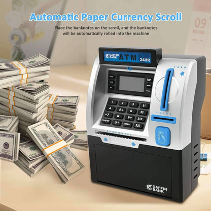 Electronic ATM Piggy Bank with Password Protection, Card Swipe Feature and Interactive Sounds