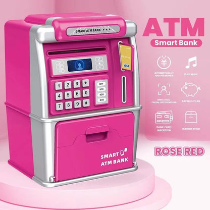 Electronic ATM Piggy Bank with Password Protection, Card Swipe Feature and Interactive Sounds