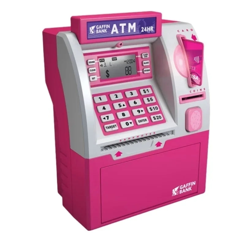 Electronic ATM Piggy Bank with Password Protection, Card Swipe Feature and Interactive Sounds
