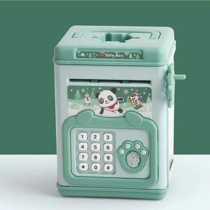 Electronic Piggy Bank toy with Fingerprint, Password and Voice Guidance, Safe for Ages 3+