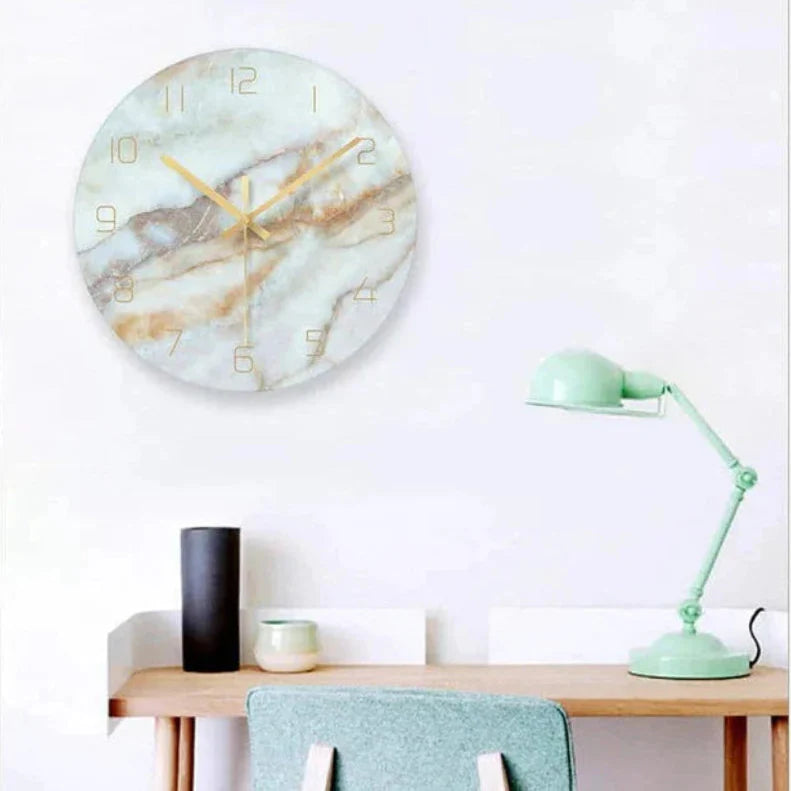 Sleek Luxury Wall Clock with Golden Accents - Pexav