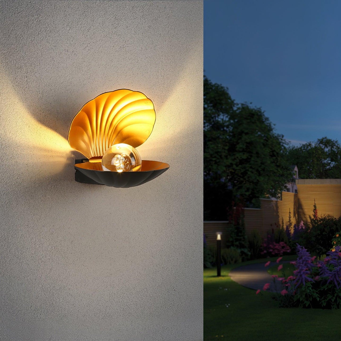 Elegant Aluminum Pearl Clam Wall Light Sconce – Integrated LED Indoor Wall Lamp for Modern Decor 3