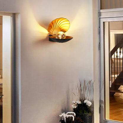 Elegant Aluminum Pearl Clam Wall Light Sconce – Integrated LED Indoor Wall Lamp for Modern Decor 4