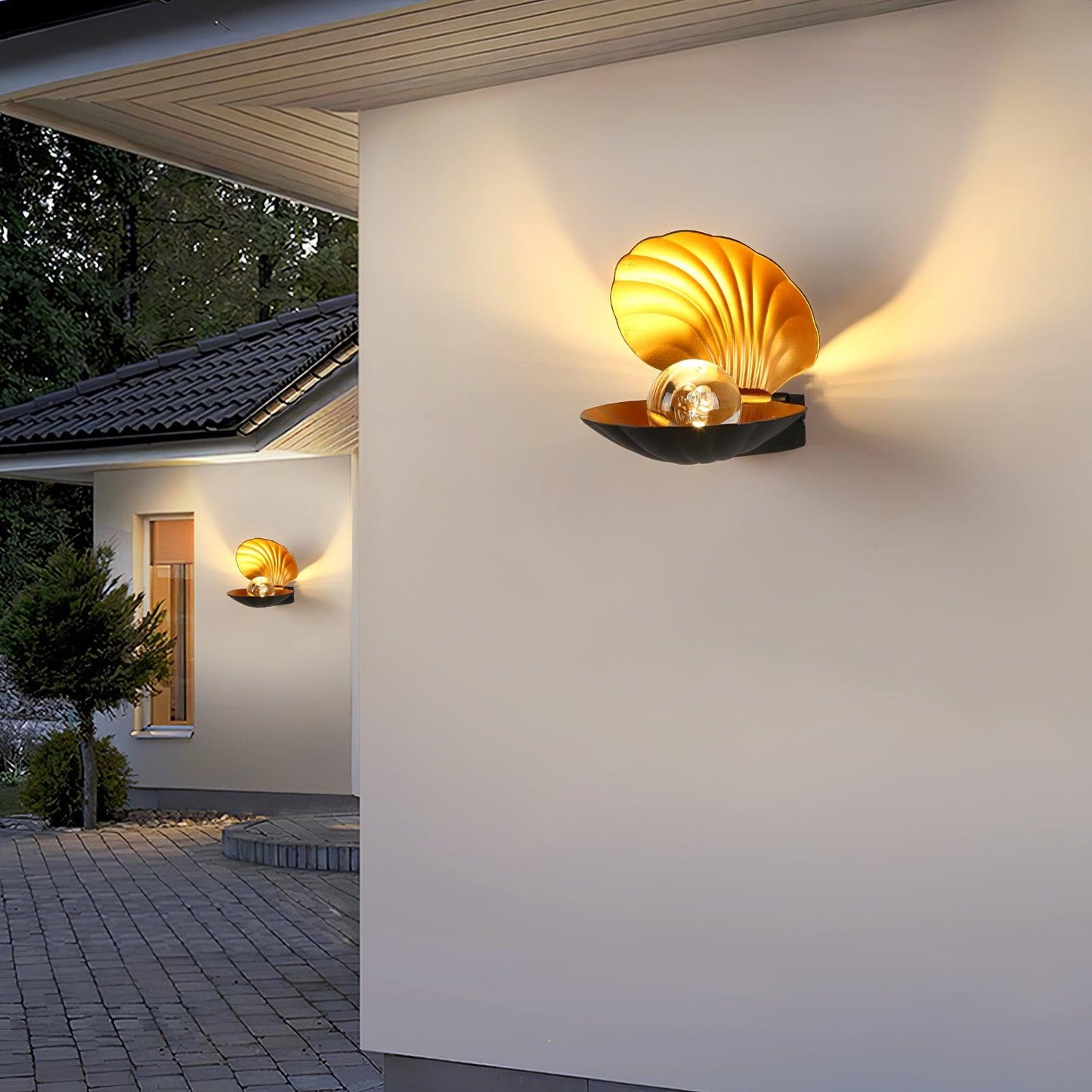 Elegant Aluminum Pearl Clam Wall Light Sconce – Integrated LED Indoor Wall Lamp for Modern Decor 5
