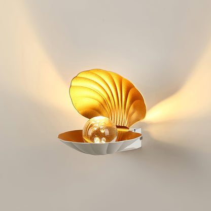Elegant Aluminum Pearl Clam Wall Light Sconce – Integrated LED Indoor Wall Lamp for Modern Decor 6
