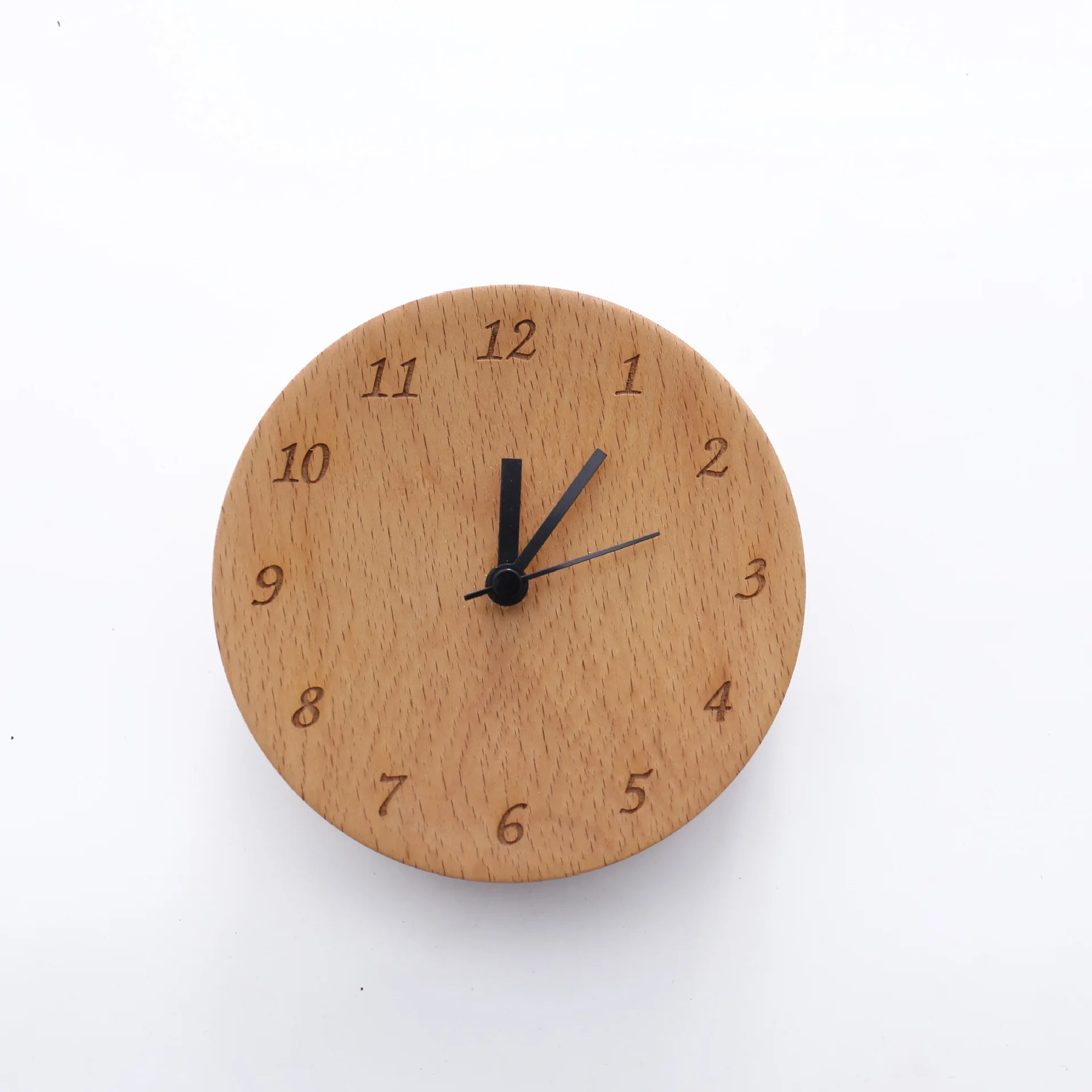 Elegant Beech Wood Alarm Clock with Silent Mechanism – Minimalist Design for Home and Office 5