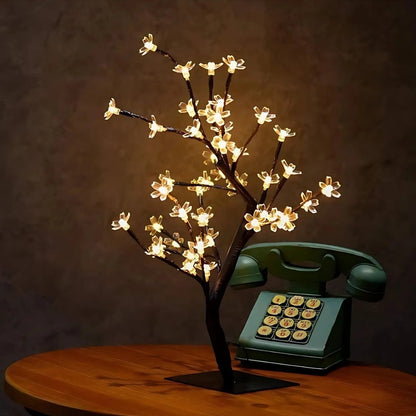 Compact LED Blossom Table Lamp with Warm Ambient Light - Pexav