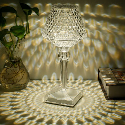 Elegant Crystal Cordless Table Lamp with Touch Control – 16 Color Options for Bedside and Bedroom Décor 2
