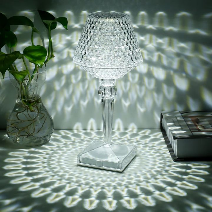 Elegant Crystal Cordless Table Lamp with Touch Control – 16 Color Options for Bedside and Bedroom Décor 6