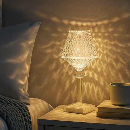 Beautiful Glass Desk Lamp with LED Soft Lighting - Pexav