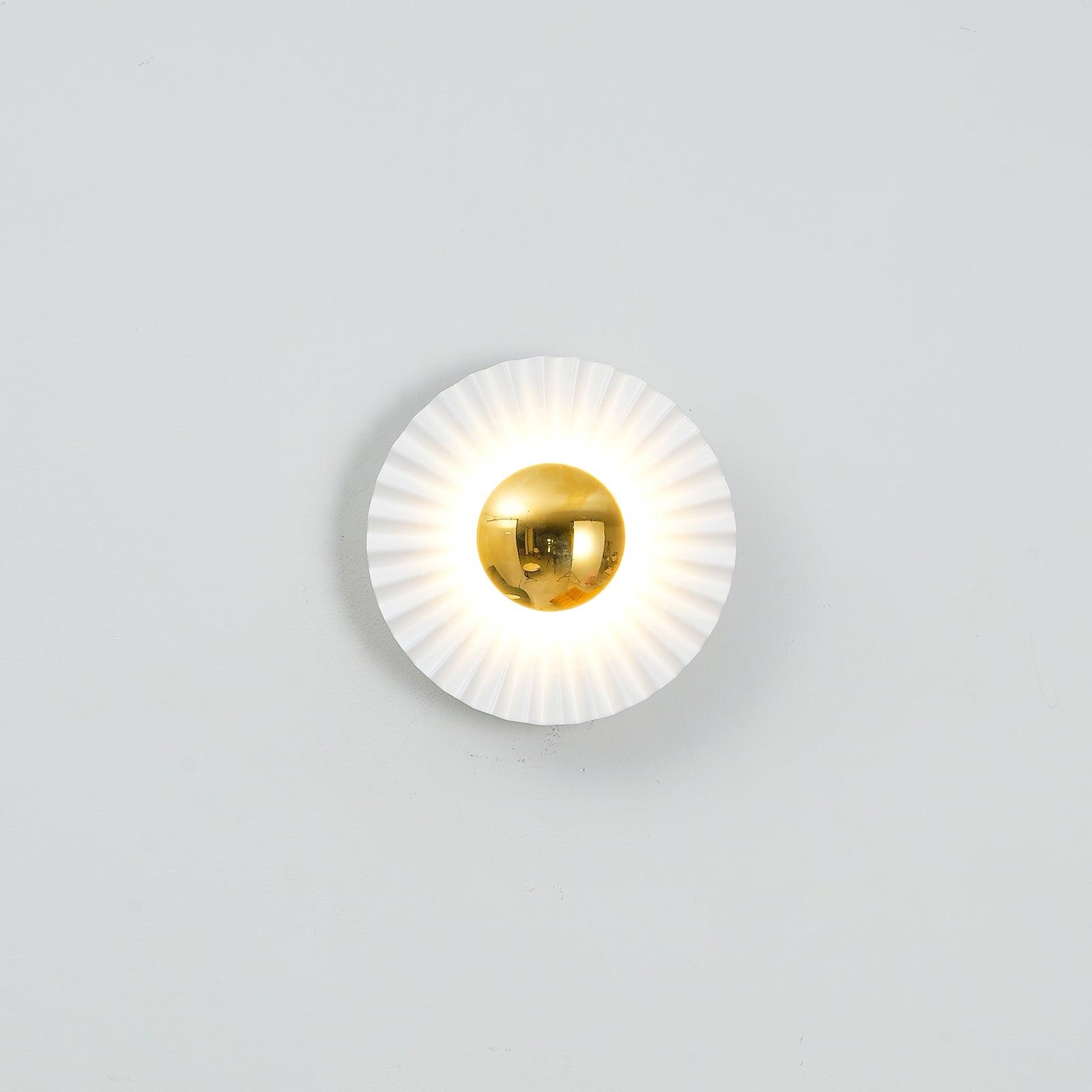 Stylish White Wall Sconce with Soft Shade - Pexav