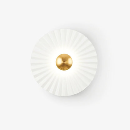 Elegant Flush Wall Lamp with Pleated Ceramic Collar – Indoor Wall Lights, Energy-Efficient Sconce Light, Available in Multiple Sizes 1