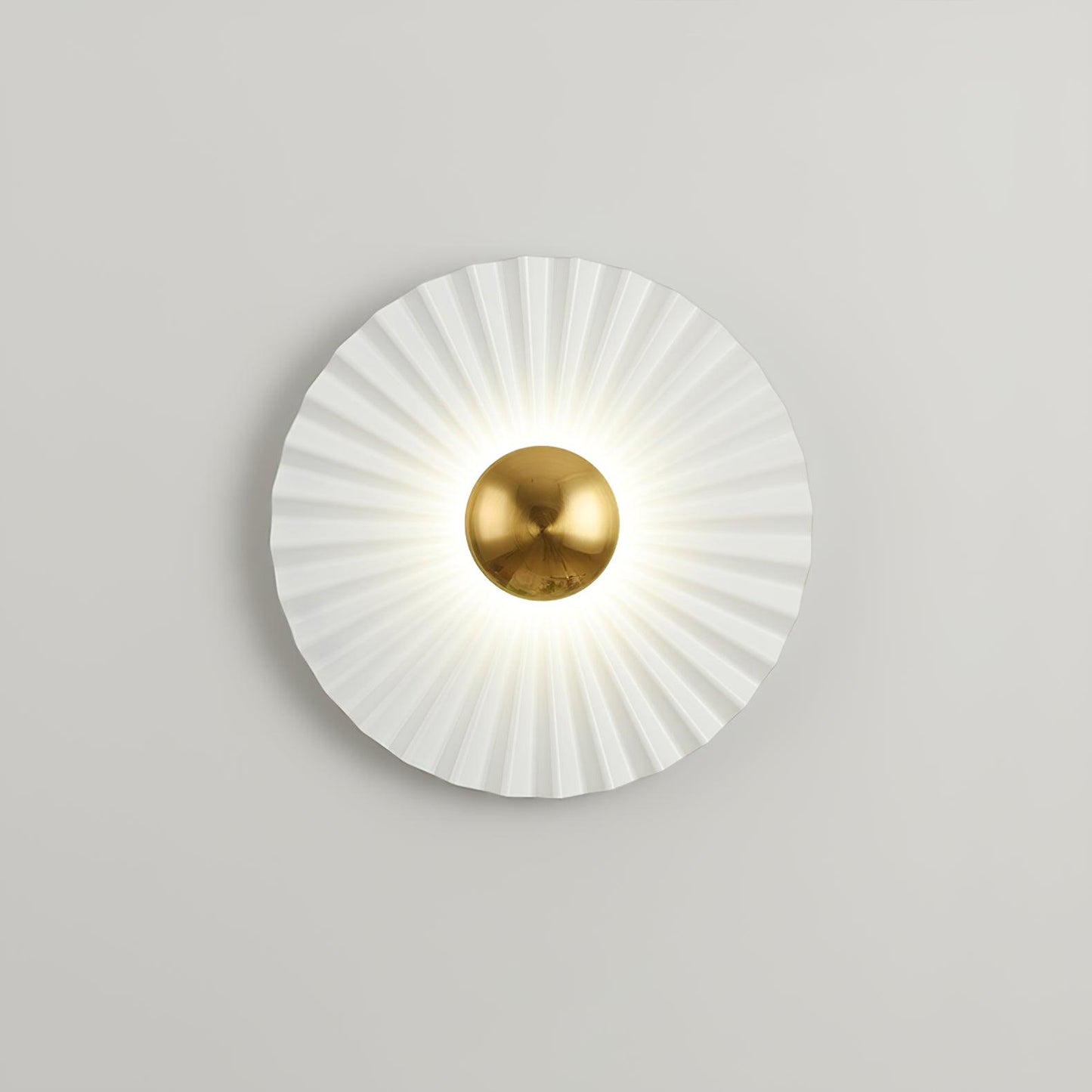 Elegant Flush Wall Lamp with Pleated Ceramic Collar – Indoor Wall Lights, Energy-Efficient Sconce Light, Available in Multiple Sizes 10