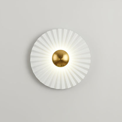 Elegant Flush Wall Lamp with Pleated Ceramic Collar – Indoor Wall Lights, Energy-Efficient Sconce Light, Available in Multiple Sizes 10
