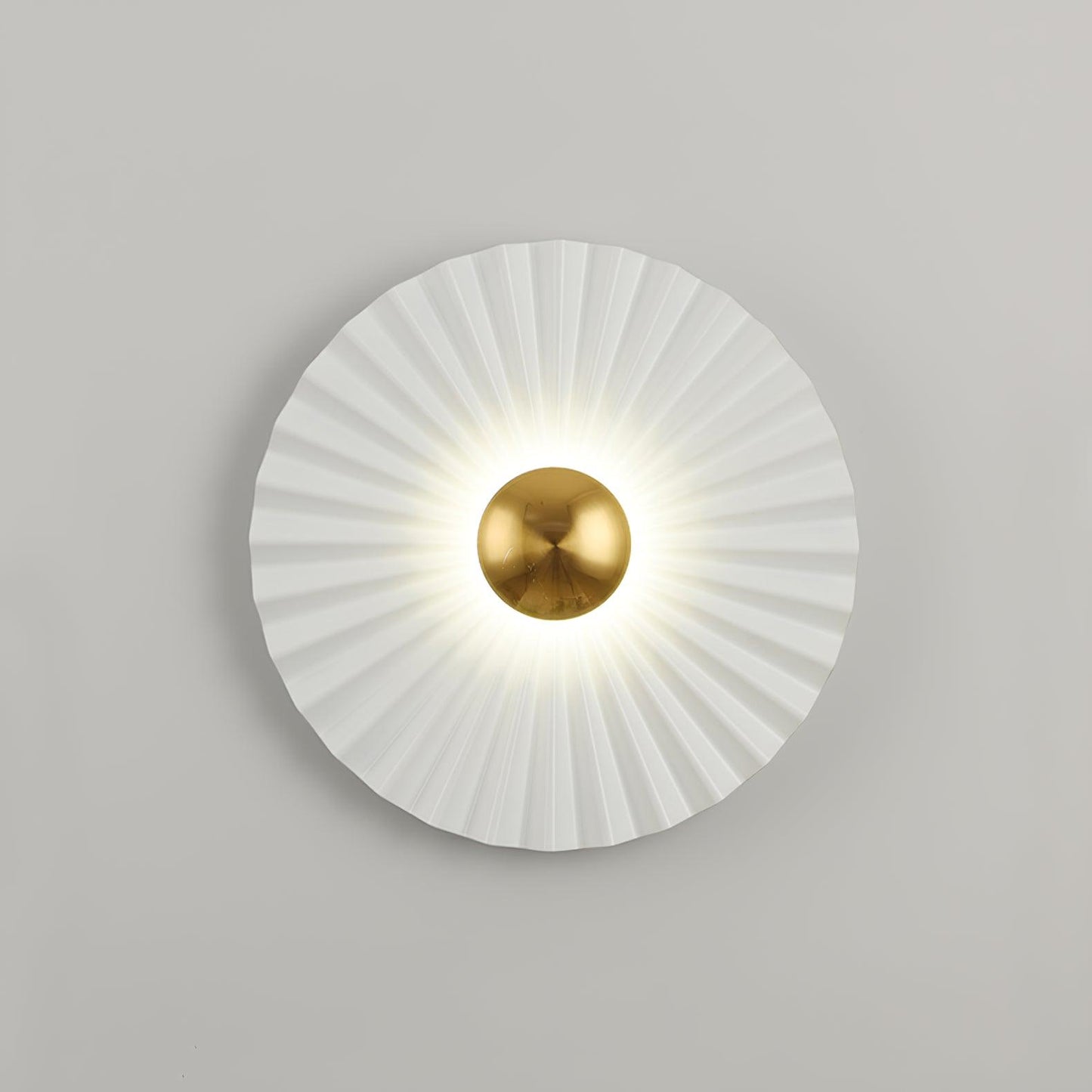 Elegant Flush Wall Lamp with Pleated Ceramic Collar – Indoor Wall Lights, Energy-Efficient Sconce Light, Available in Multiple Sizes 9