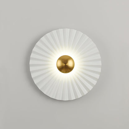 Elegant Flush Wall Lamp with Pleated Ceramic Collar – Indoor Wall Lights, Energy-Efficient Sconce Light, Available in Multiple Sizes 9