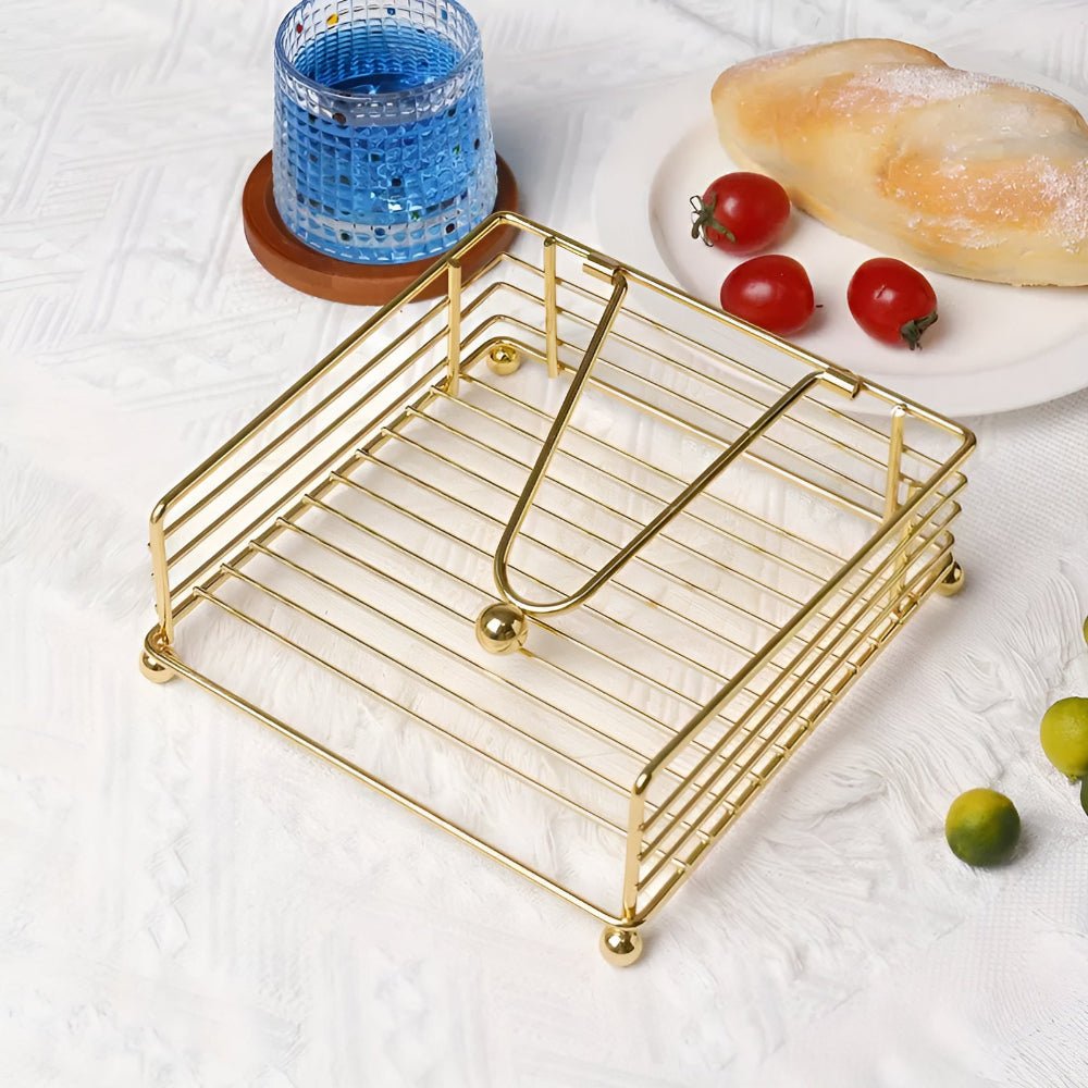 Elegant Matte Black Napkin Holder for Table – Durable Iron Serviette Holder with Stylish Design 2