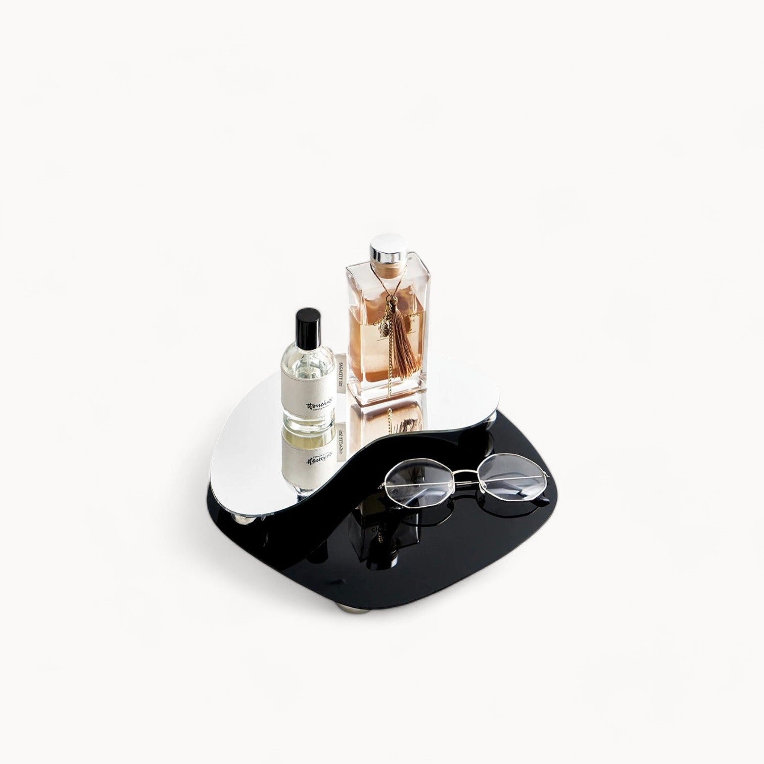Compact 2-Tier Acrylic Jewelry Tray - Pexav