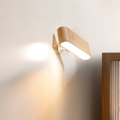 Classic Wooden Table Lamp with Adjustable Arm and USB Port - Pexav