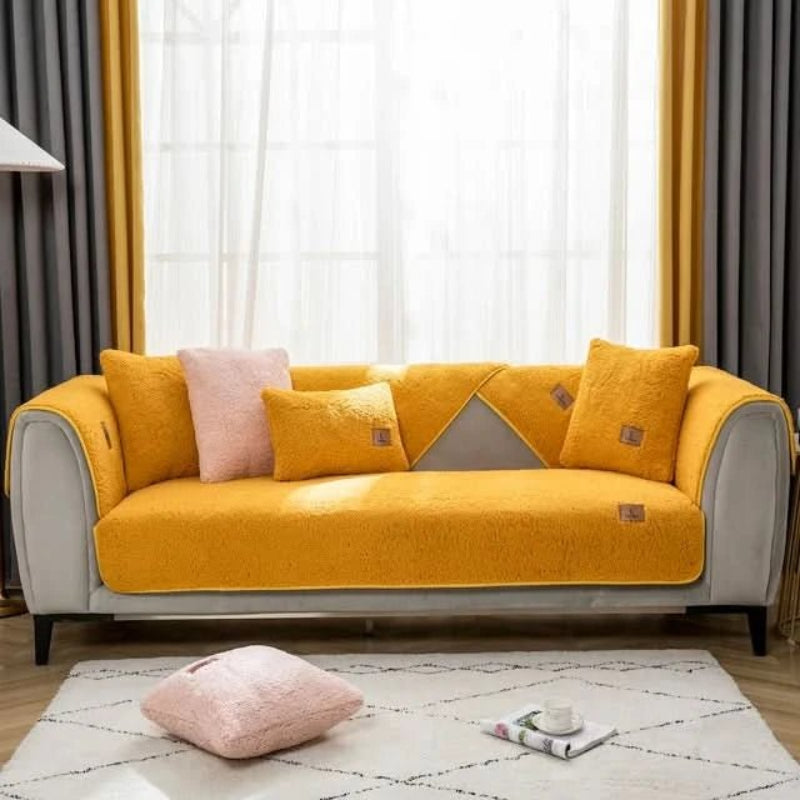 Comfortable Fitted Sofa Slipcover in Durable Fabric - Pexav