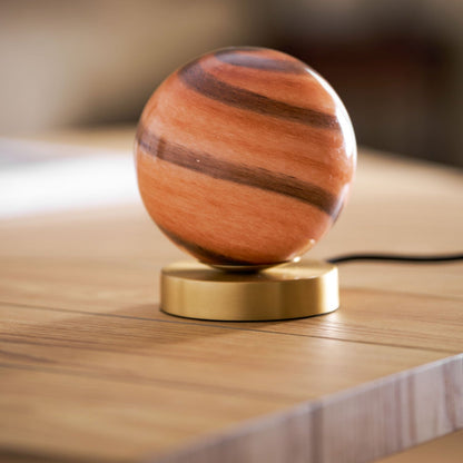 Elegant Table Lamp with Marble Sphere and Brass Base – Stylish Bedside or Desk Lamp for Living Room Lighting 6