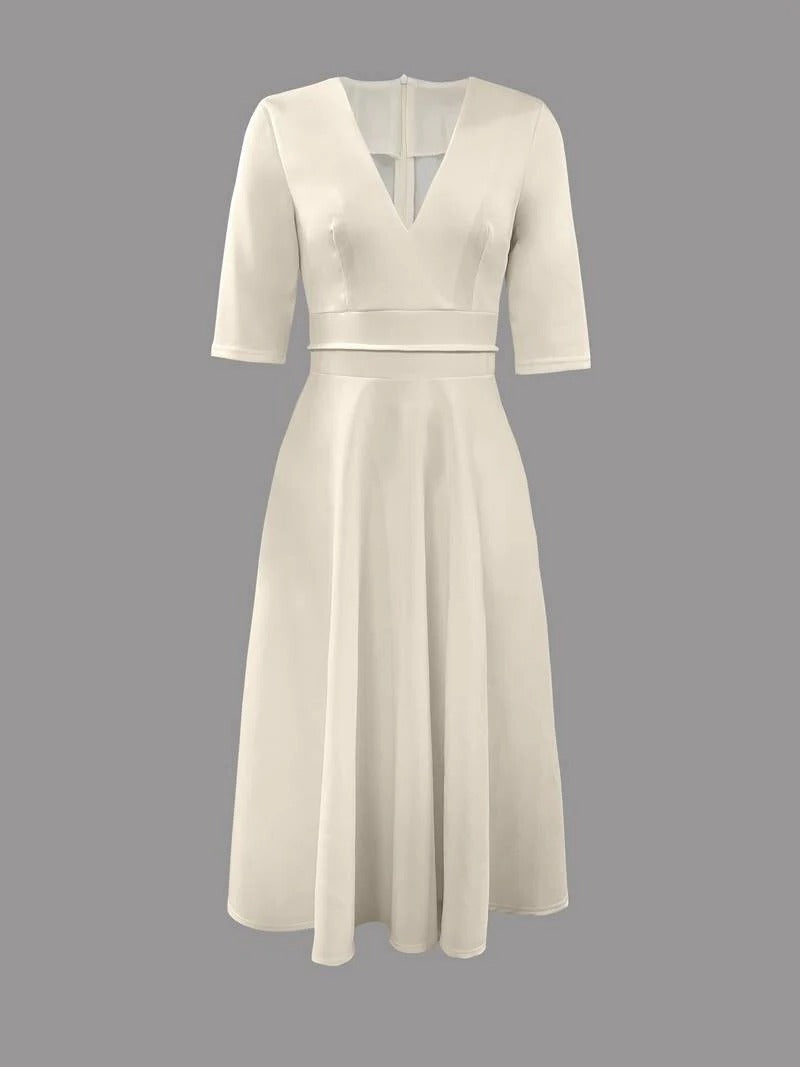 Chic Low Neck Ladies Dress