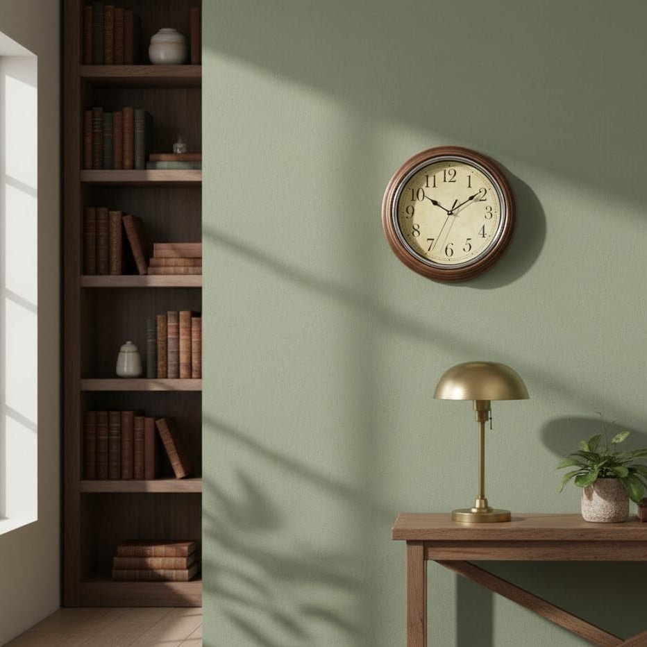 Elegant Wall Clock with Silent Quartz Movement – 30cm Metal Frame and Glass Cover for Timeless Home Decor 2