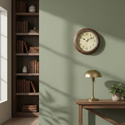 Elegant Wall Clock with Silent Quartz Movement – 30cm Metal Frame and Glass Cover for Timeless Home Decor 2