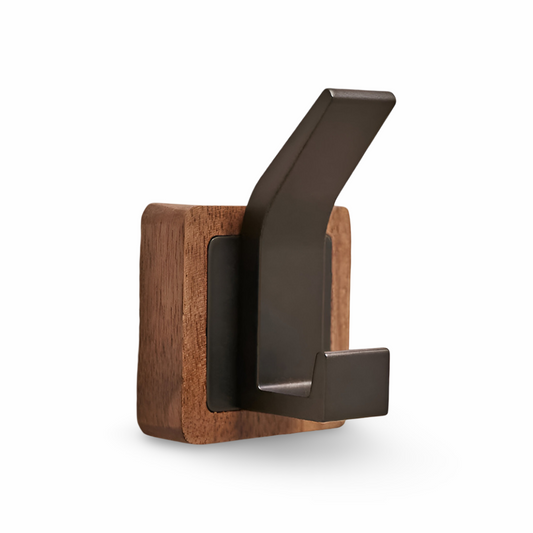 Stylish Wooden Wall Mount Coat Rack with Storage Hooks - Pexav