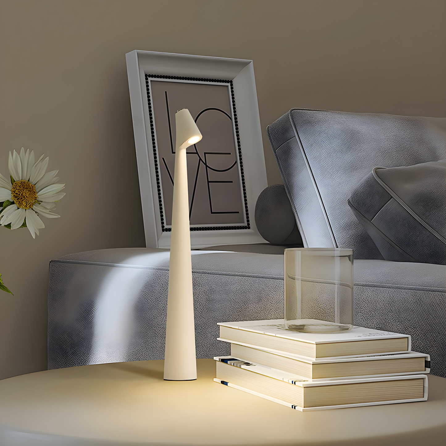 Elegant Wireless LED Table Lamp, Touch Control, Dimmable Lighting, Portable Cordless Design for Bedside or Desk Use 8