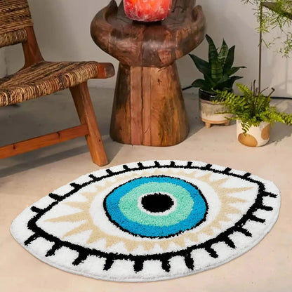Soft Evil Eye Mat – Absorbent Anti-Slip Rug - Pexav