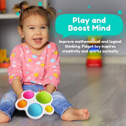 Exercise Board: Colorful Infant Toy with Multiple Silicone Bubble Sizes, Safe for Ages 6+ Months