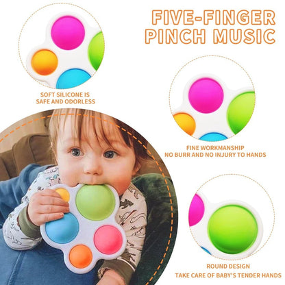 Exercise Board: Colorful Infant Toy with Multiple Silicone Bubble Sizes, Safe for Ages 6+ Months