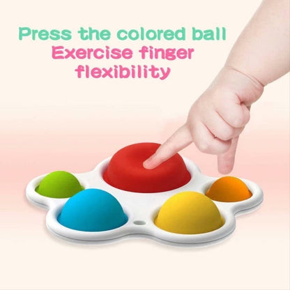 Exercise Board: Colorful Infant Toy with Multiple Silicone Bubble Sizes, Safe for Ages 6+ Months