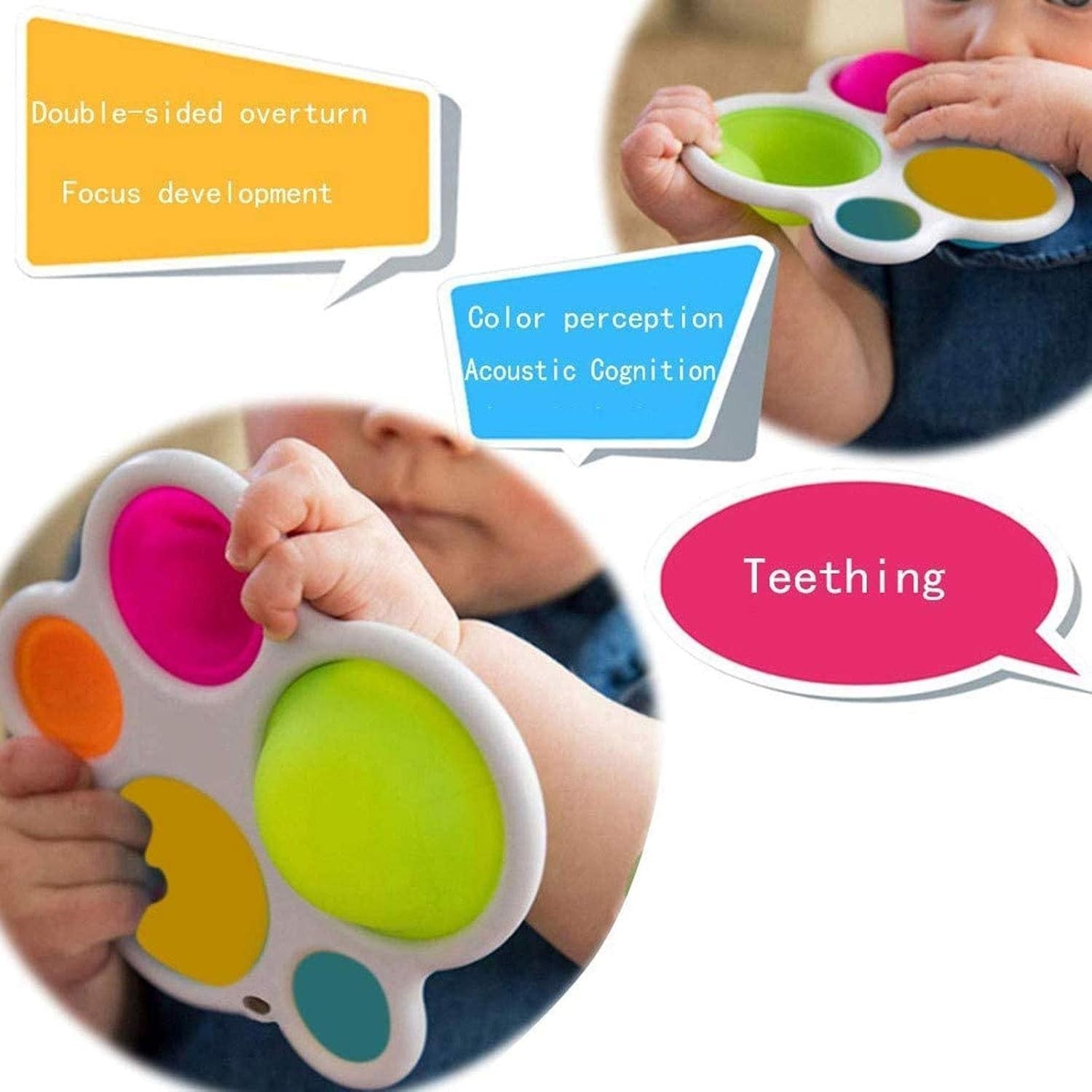 Exercise Board: Colorful Infant Toy with Multiple Silicone Bubble Sizes, Safe for Ages 6+ Months