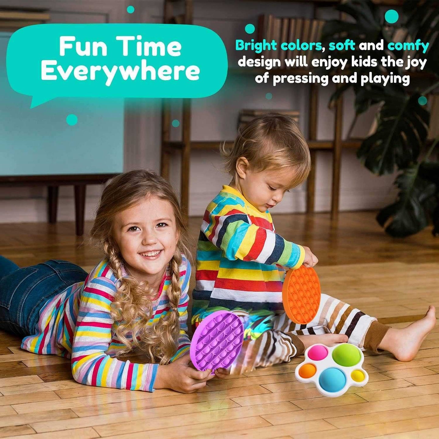 Exercise Board: Colorful Infant Toy with Multiple Silicone Bubble Sizes, Safe for Ages 6+ Months