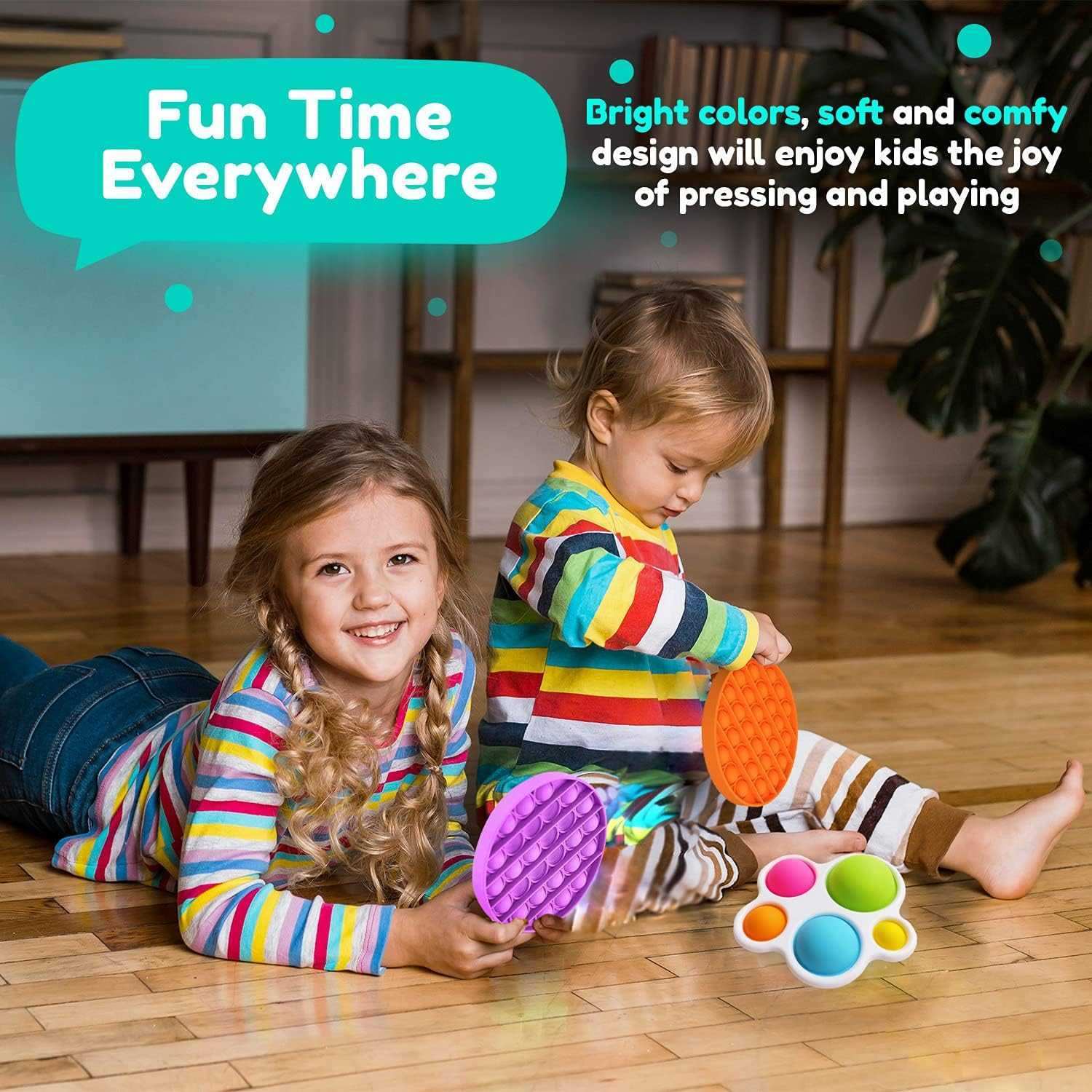 Exercise Board: Colorful Infant Toy with Multiple Silicone Bubble Sizes, Safe for Ages 6+ Months