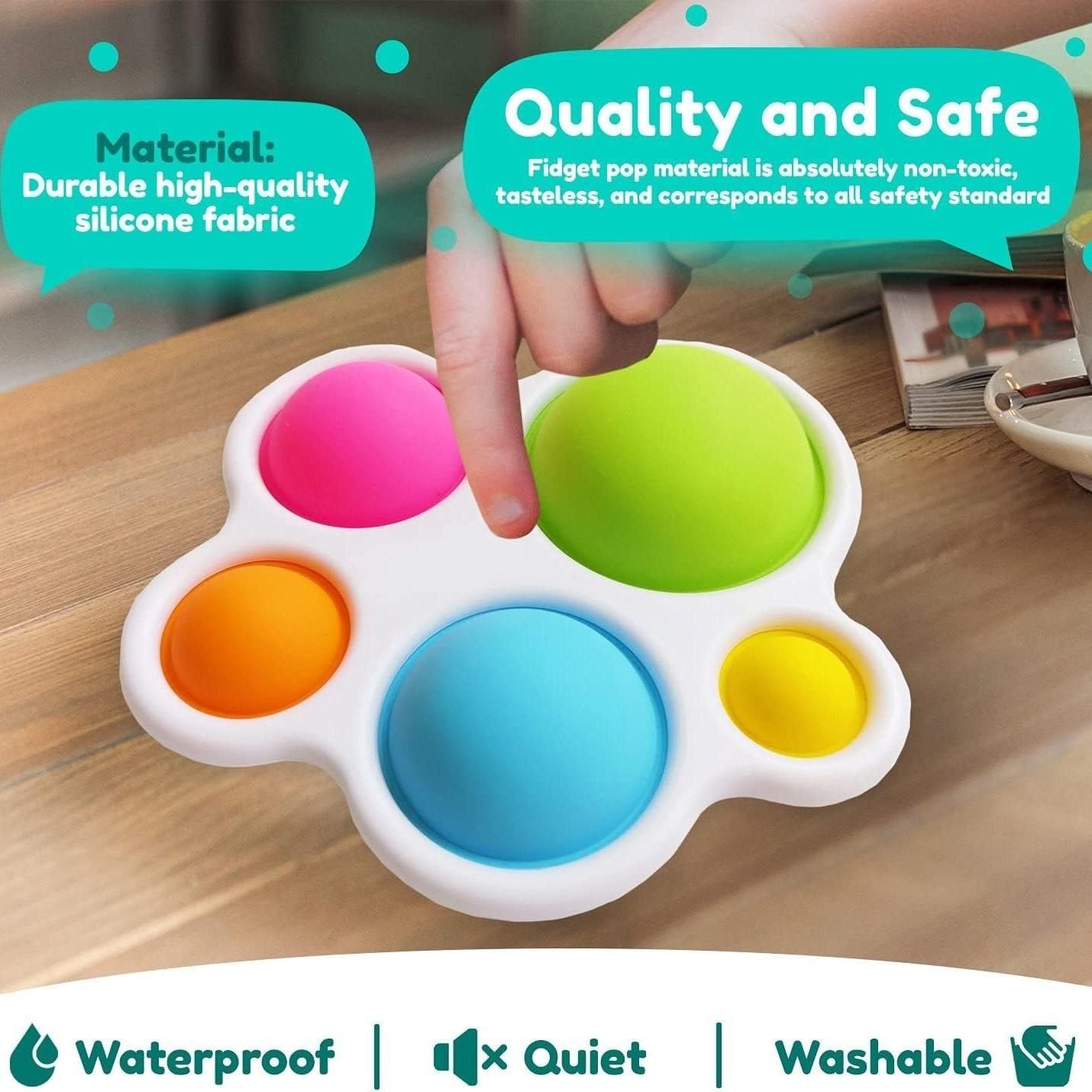 Exercise Board: Colorful Infant Toy with Multiple Silicone Bubble Sizes, Safe for Ages 6+ Months