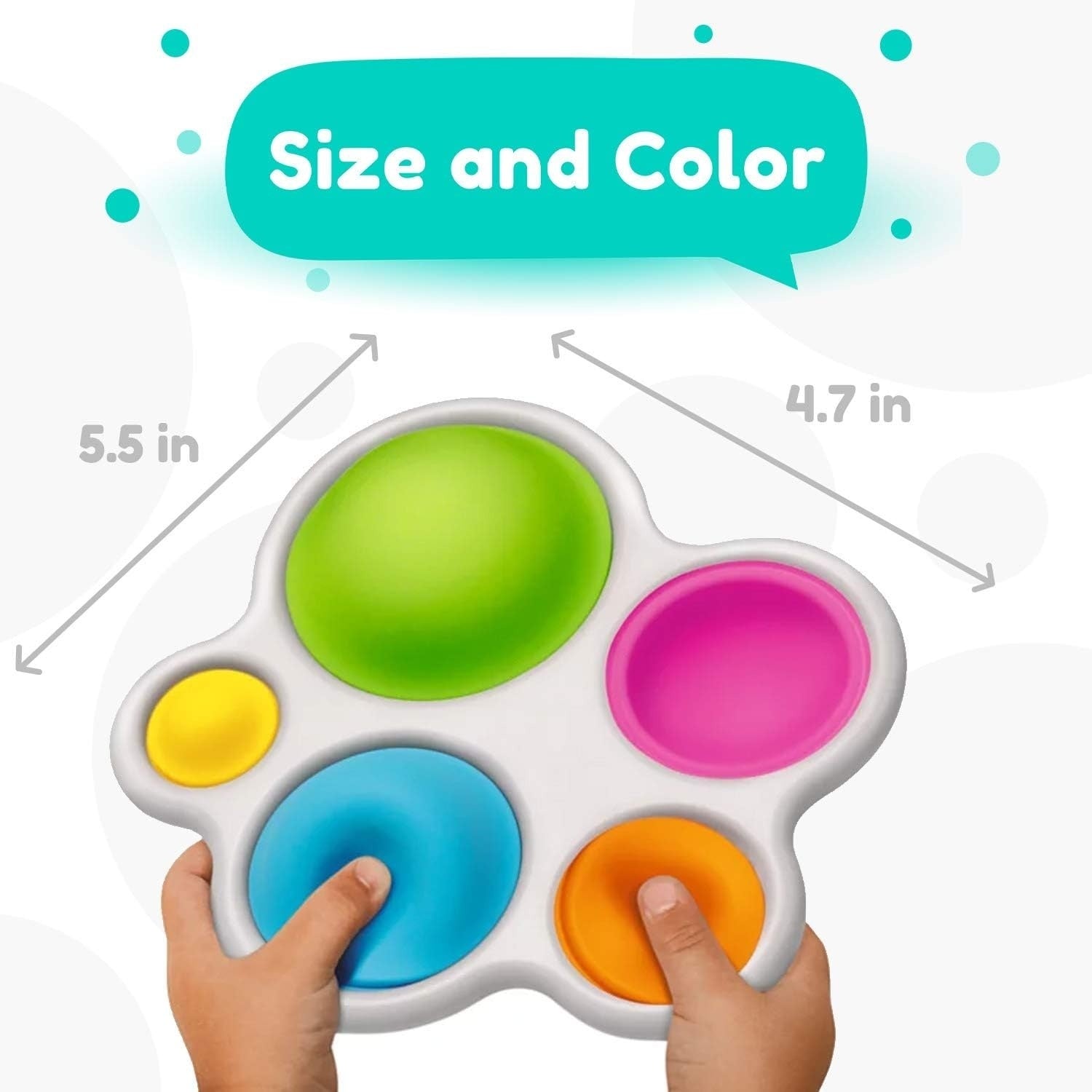 Exercise Board: Colorful Infant Toy with Multiple Silicone Bubble Sizes, Safe for Ages 6+ Months