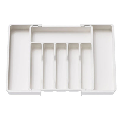Expandable Flatware Drawer Organizer Tray with Adjustable Dividers for Silverware 7