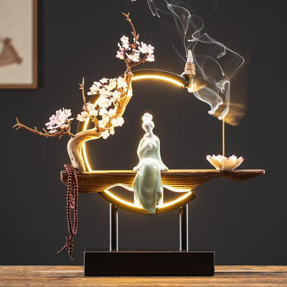 Unique Ceramic Waterfall Incense Holder
