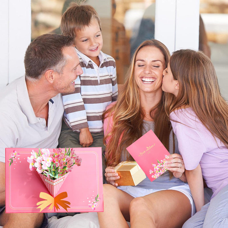 Beautiful Mom Pop Up Greeting Card - Pexav