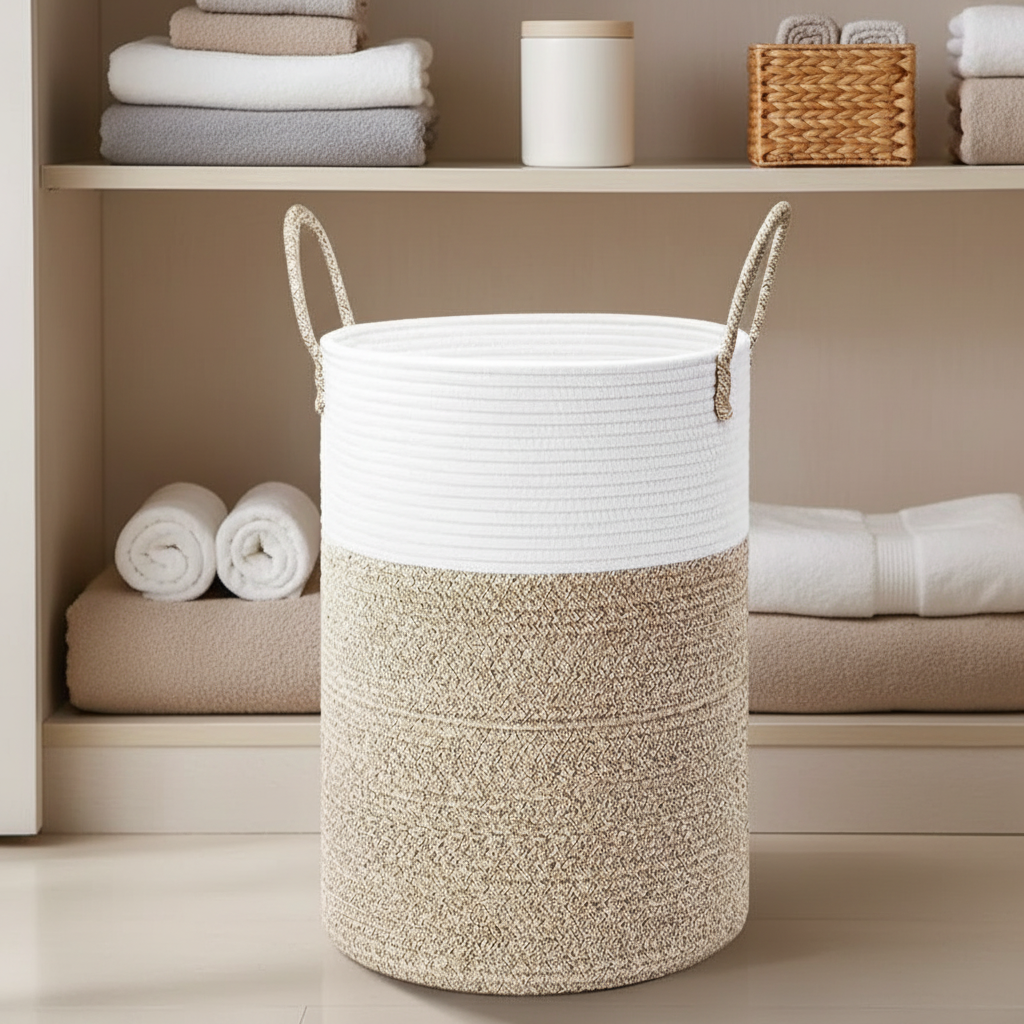 Collapsible Circular Laundry Hamper - Pexav