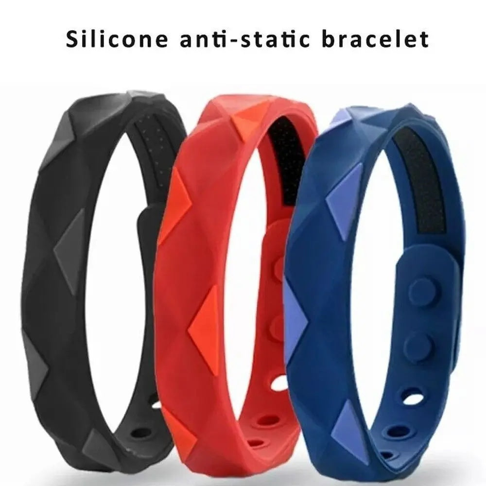 Far Infrared Anti Static Negative Ion Bracelet - Waterproof Silicone Lovers Bracelet Anti Fatigue, Sports Wristband