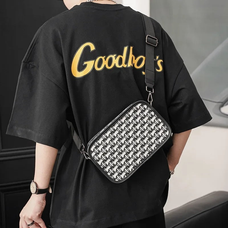 Stylish Men's Canvas Sling Cross Body Bag - Pexav